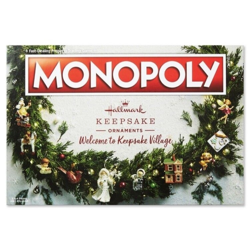 MONOPOLY ~ “Welcome to Keepsake Village” ~ Keepsake Ornaments Monopoly Game ~New